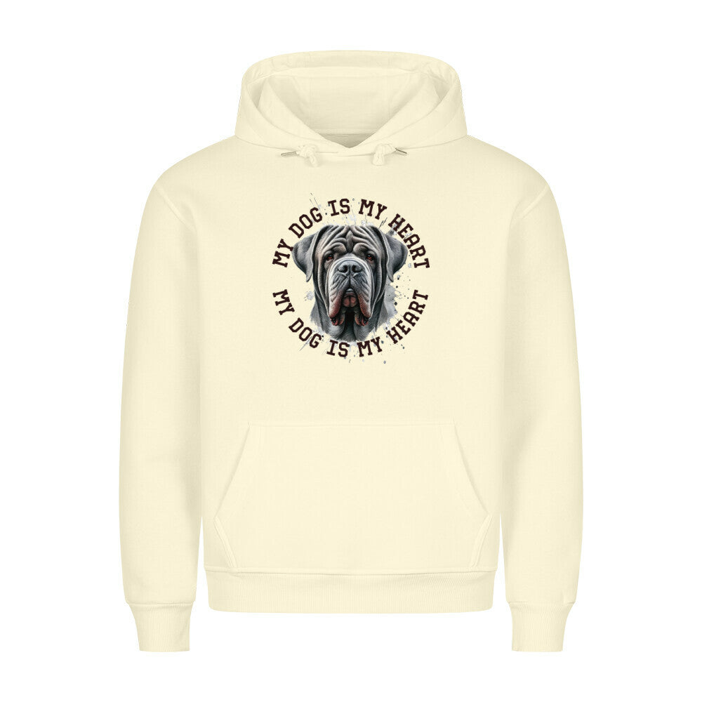 Premium Hoodie "Mastino Napoletano HEART" Beige – hunde-shirt.de