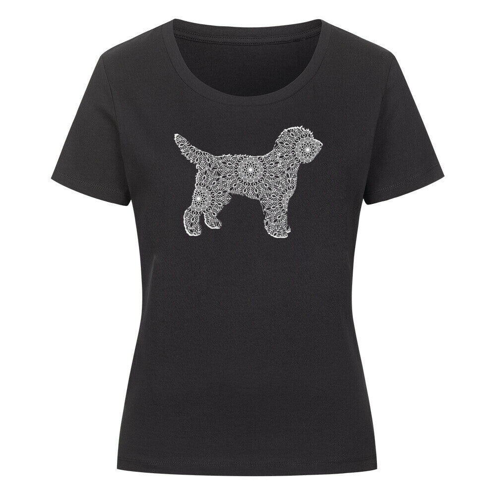 Premium Organic Damen-Shirt "Barbet pur" Schwarz – hunde-shirt.de