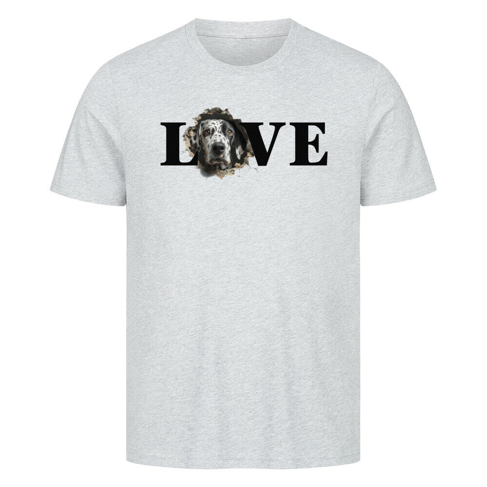 Premium T-Shirt "Dalmatiner LOVE" Heather Grey – hunde-shirt.de