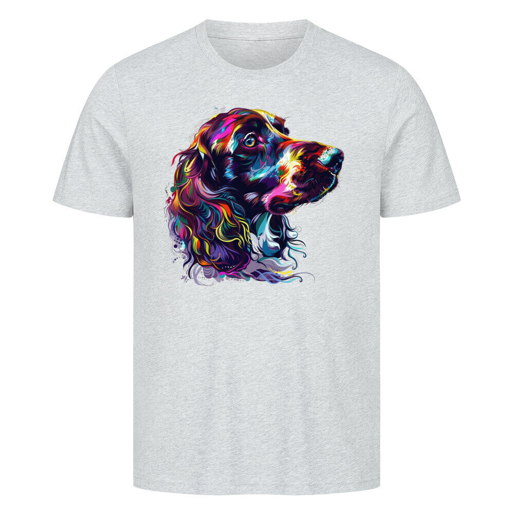 Premium T-Shirt "Cocker Paint" Heather Grey – hunde-shirt.de