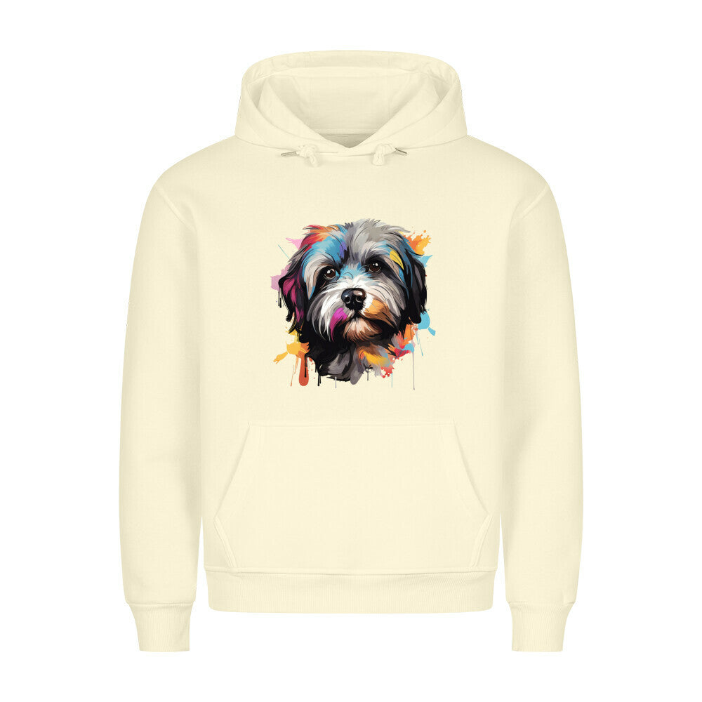 Premium Hoodie "Lhasa Apso Paint" Beige – hunde-shirt.de