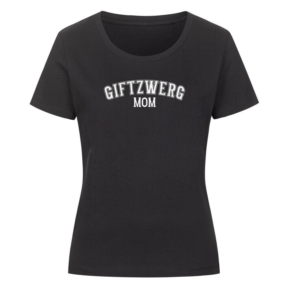 Premium Organic Damen-Shirt "Giftzwerg - MOM" Schwarz – hunde-shirt.de