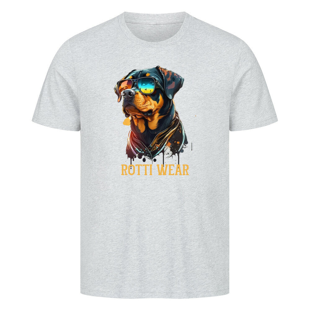 Premium T-Shirt "Rotti Wear" Heather Grey – hunde-shirt.de