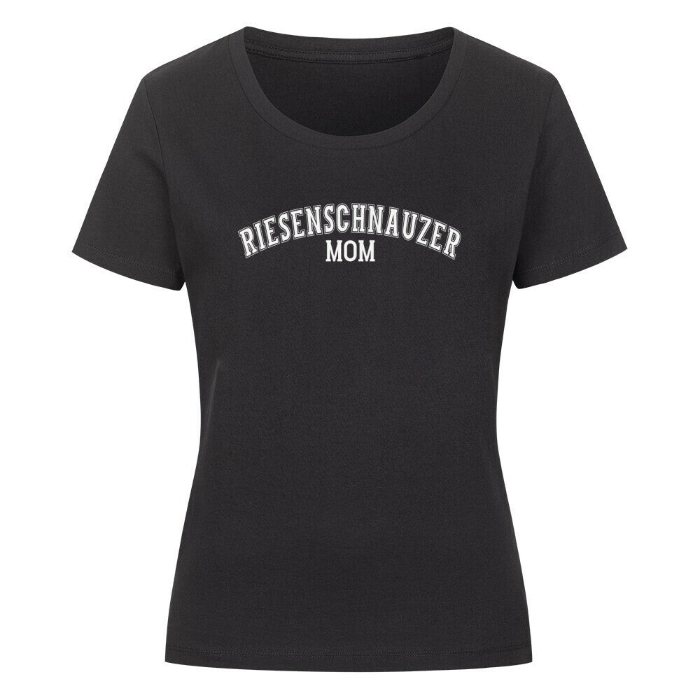 Premium Organic Damen-Shirt "Riesenschnauzer - MOM" Schwarz – hunde-shirt.de