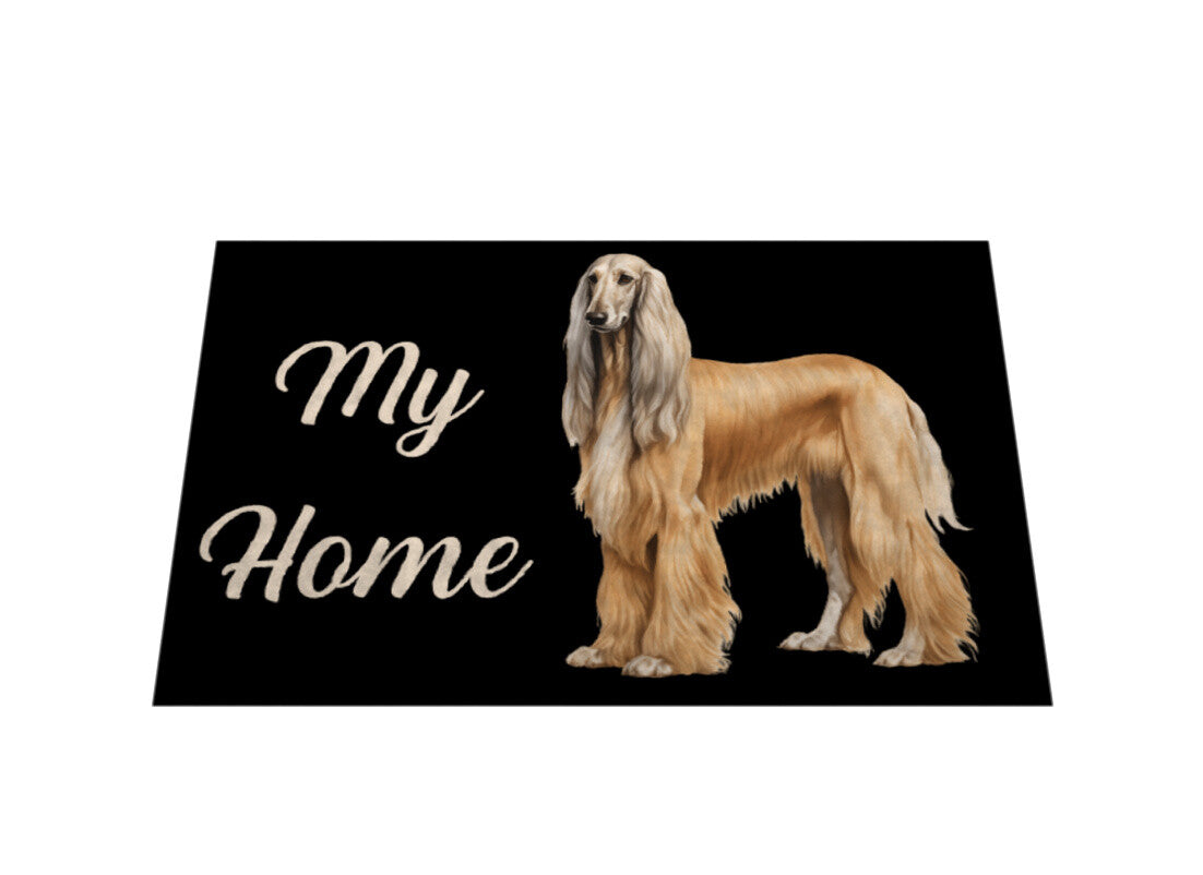 Fußmatte "Afghanischer Windhund - My Home" – hunde-shirt.de