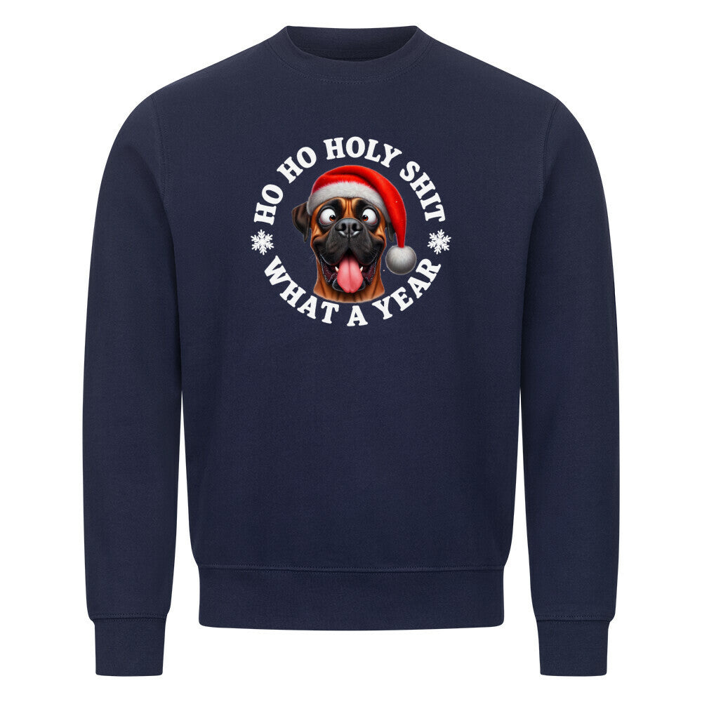 Premium Sweatshirt "Boerboel - HO HO..." Navy Blue – hunde-shirt.de