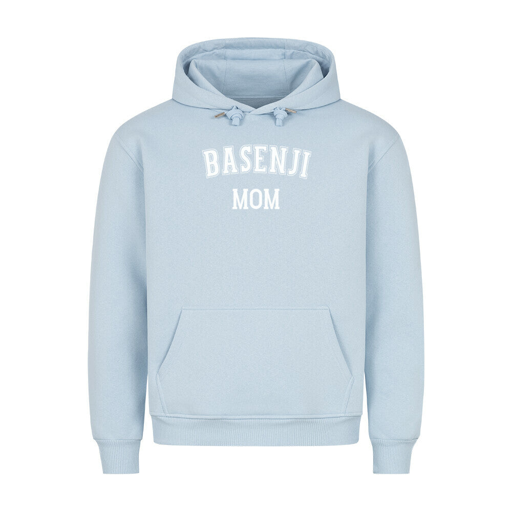 Premium Hoodie "Basenji - MOM" Babyblau – hunde-shirt.de