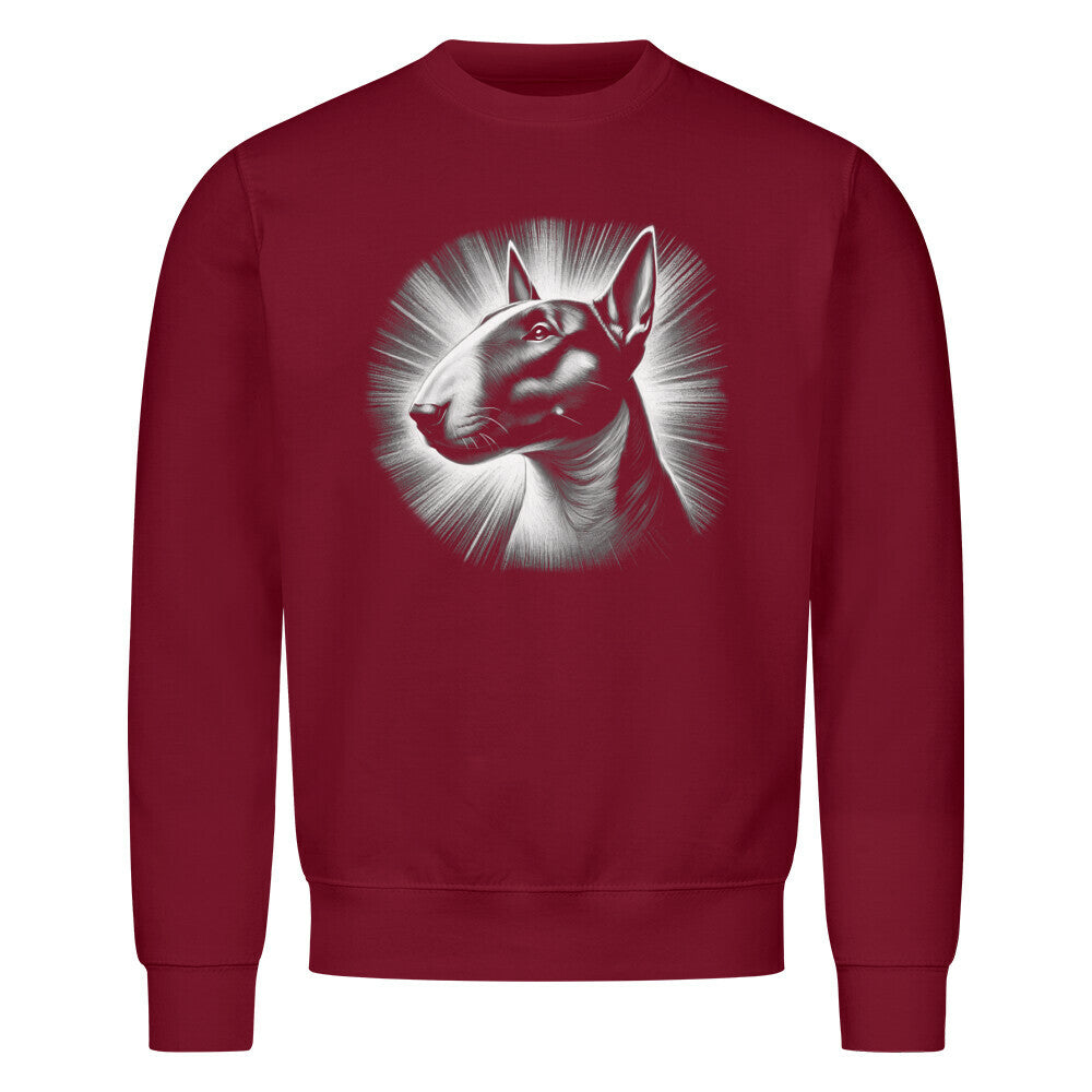 Premium Sweatshirt "Bullterrier - Shine" Burgunder – hunde-shirt.de