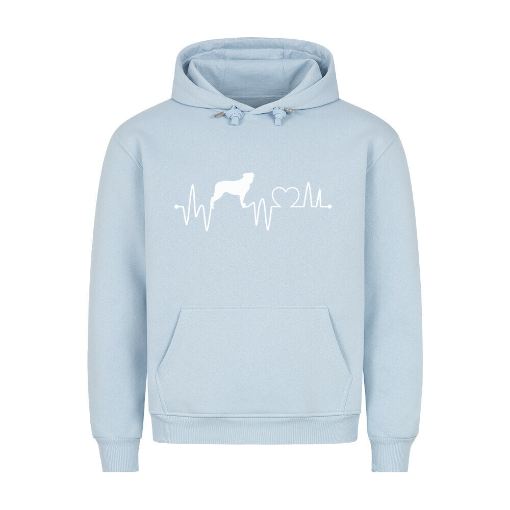 Premium Hoodie "Cane Corso - Heartbeat" Babyblau – hunde-shirt.de