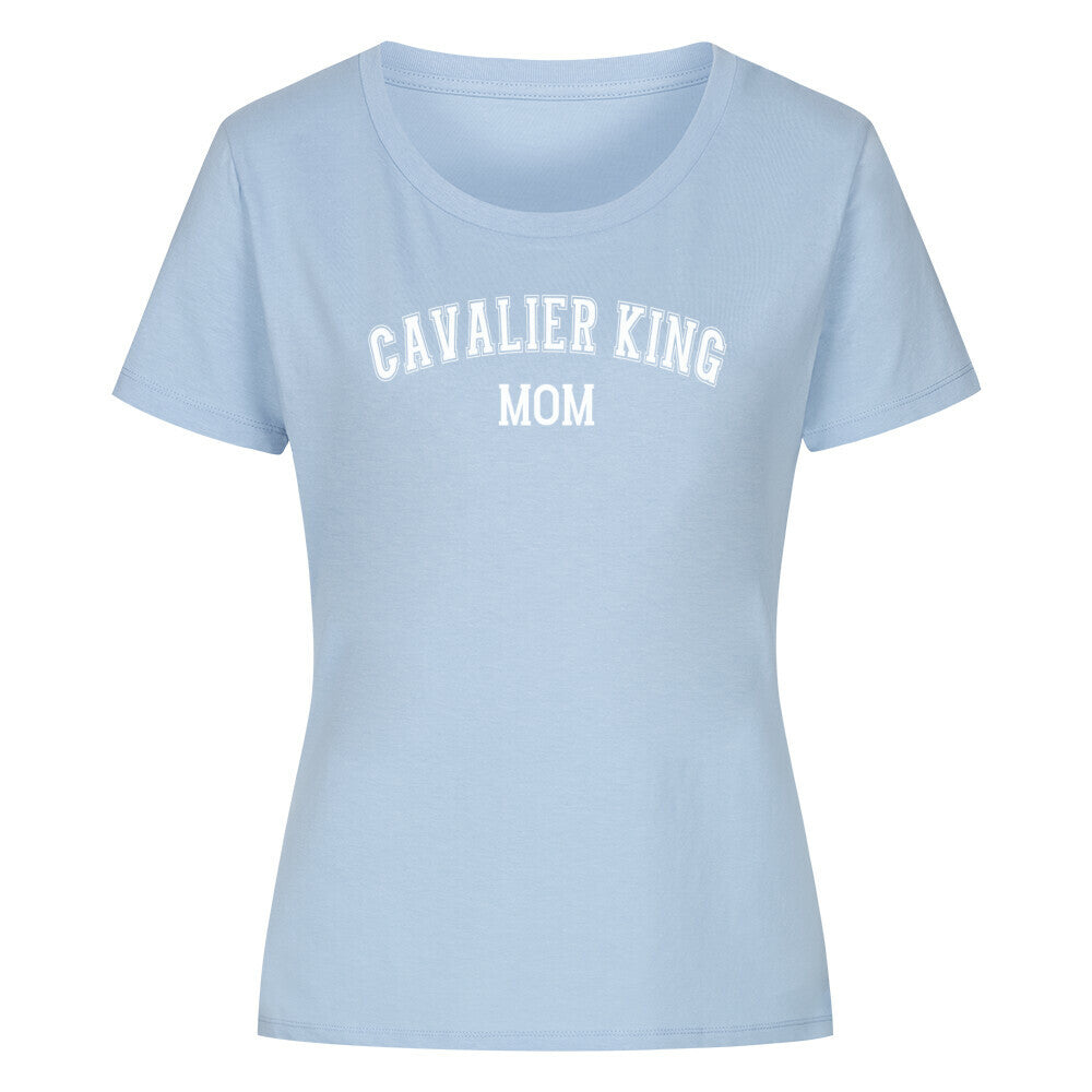 Premium Organic Damen-Shirt "Cavalier King Charles - MOM" Sky Blue – hunde-shirt.de