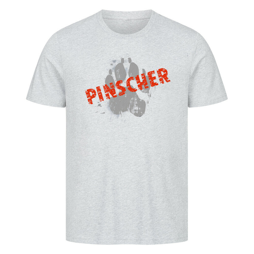 Premium T-Shirt "Deutscher Pinscher - PAW" Heather Grey – hunde-shirt.de