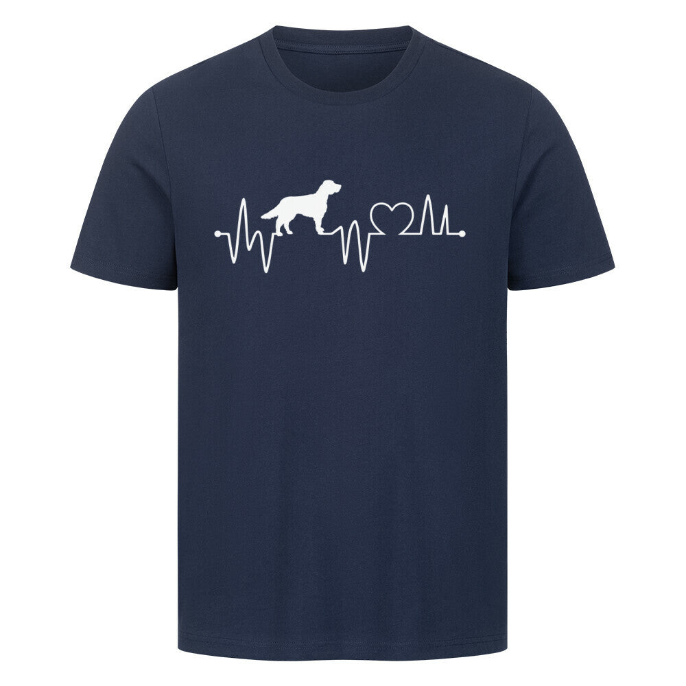 Premium T-Shirt "English Setter - Heartbeat" French Navy – hunde-shirt.de