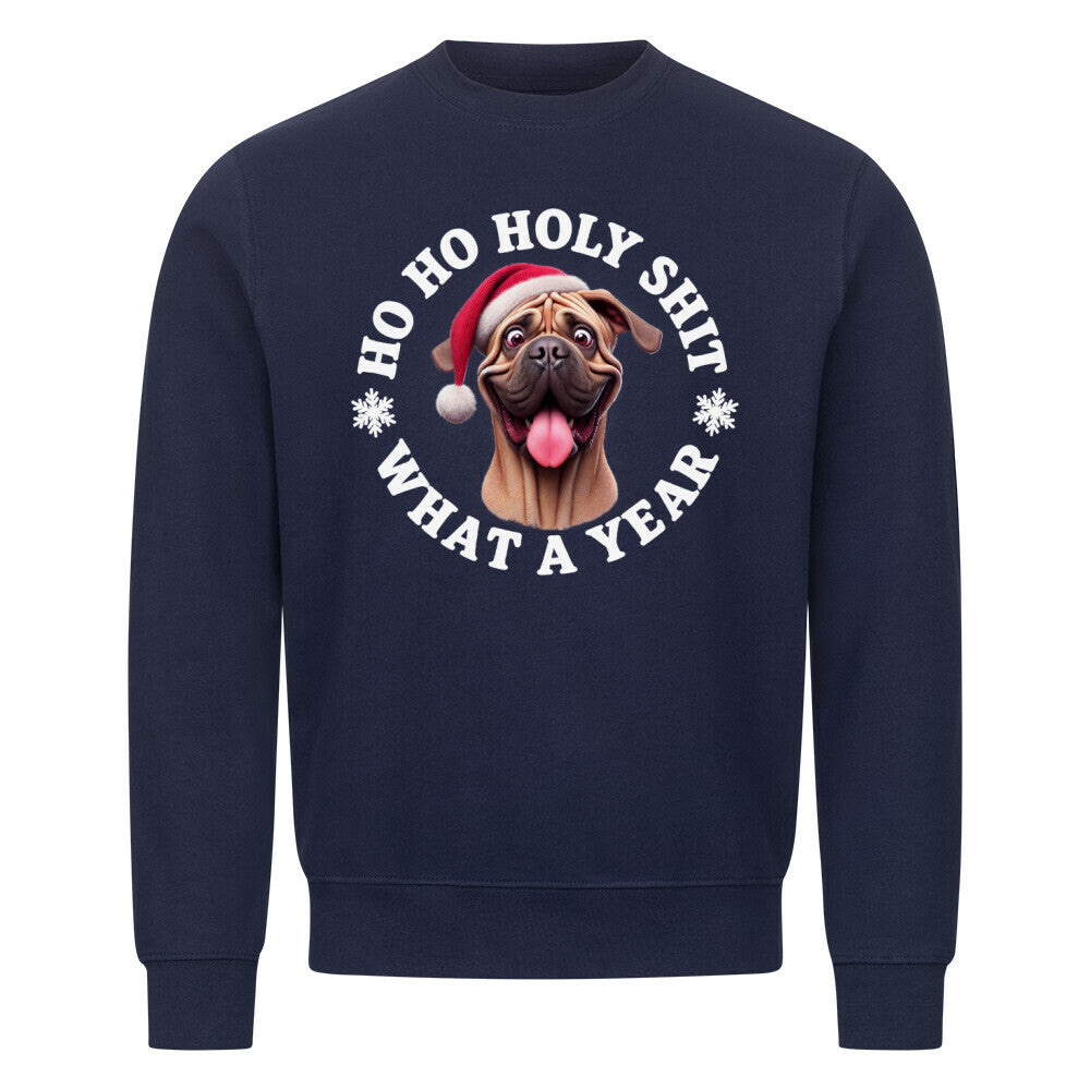 Premium Sweatshirt "Fila Brasileiro - HO HO..." Navy Blue – hunde-shirt.de