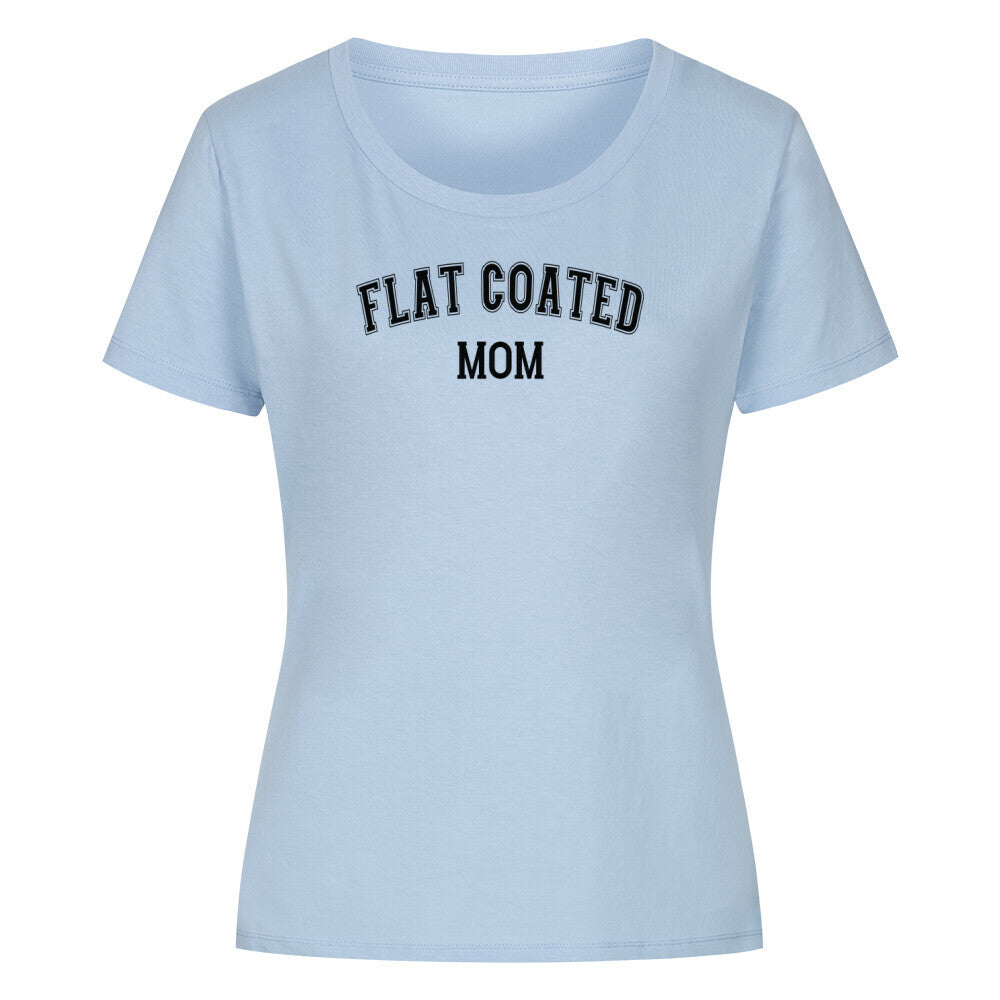Premium Organic Damen-Shirt "Flat Coated - MOM" Sky Blue – hunde-shirt.de