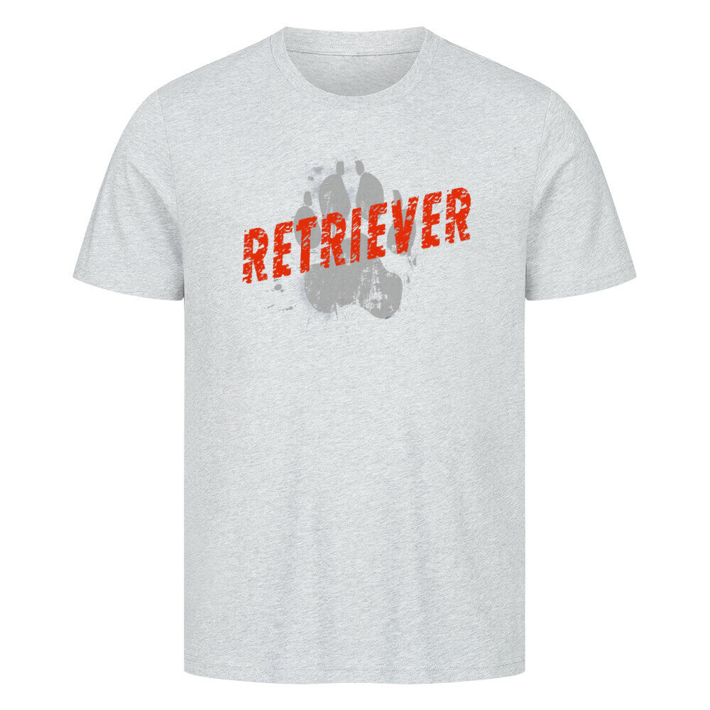 Premium T-Shirt "Golden Retriever - PAW" Heather Grey – hunde-shirt.de