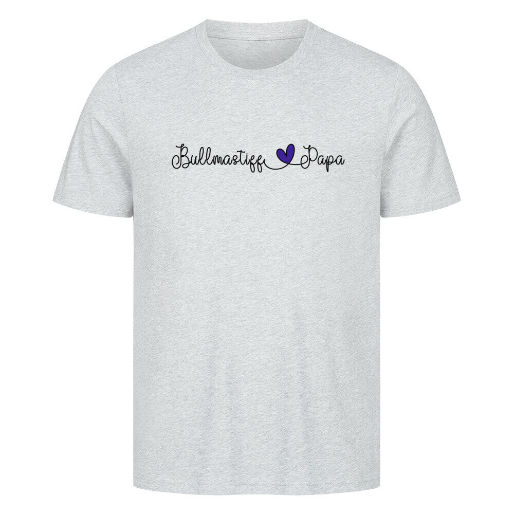 Premium T-Shirt "Bullmastiff - Papa" Heather Grey – hunde-shirt.de