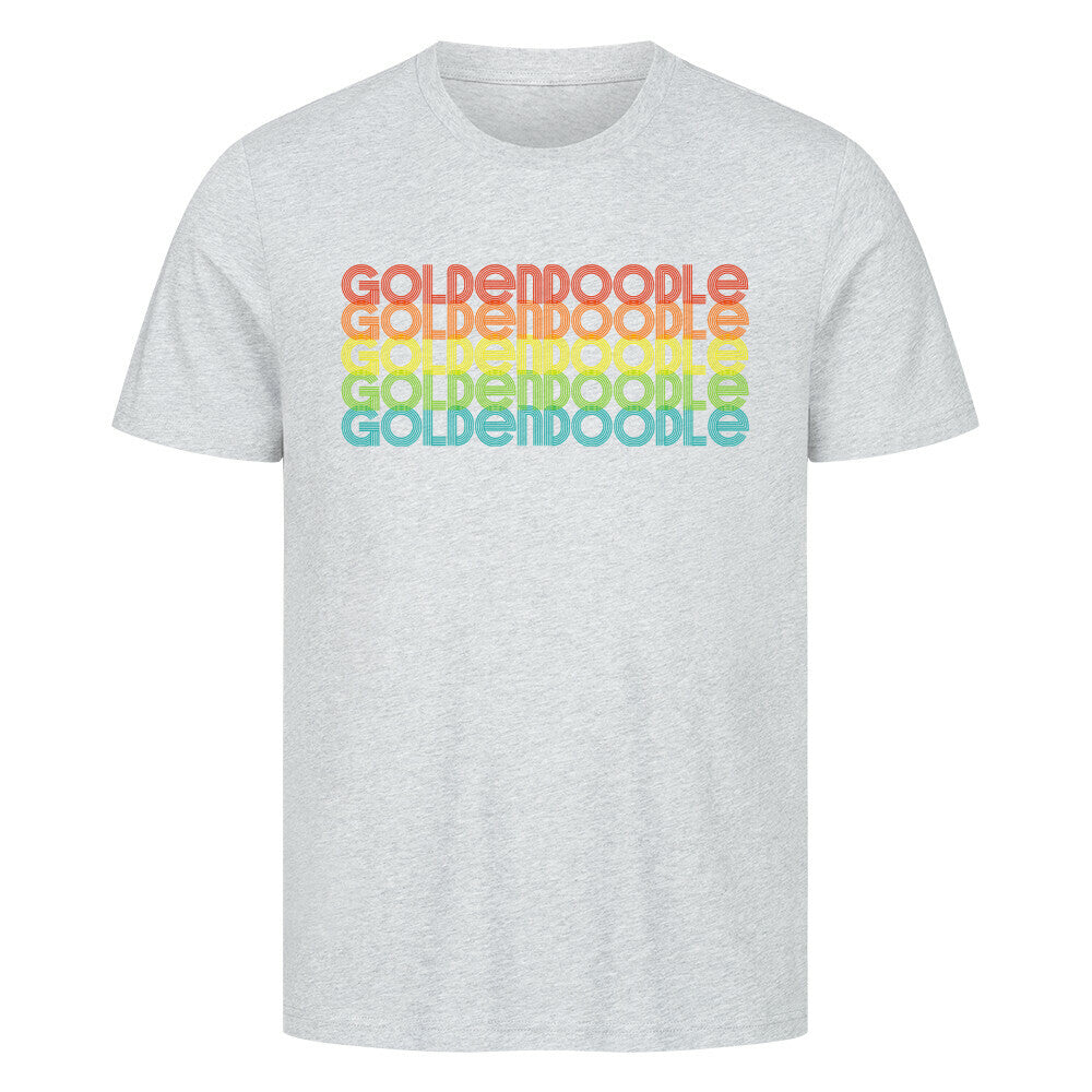 Premium T-Shirt "Golden Doodle - RETRO" Heather Grey – hunde-shirt.de
