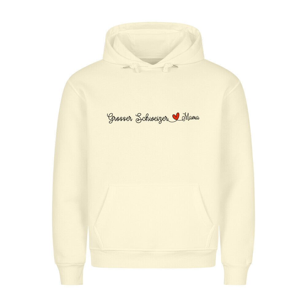 Premium Hoodie "Großer Schweizer - Mama" Beige – hunde-shirt.de