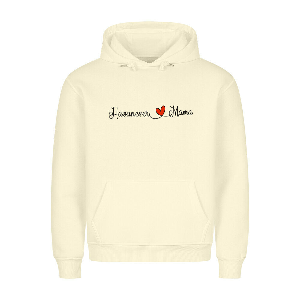 Premium Hoodie "Havaneser - Mama" Beige – hunde-shirt.de