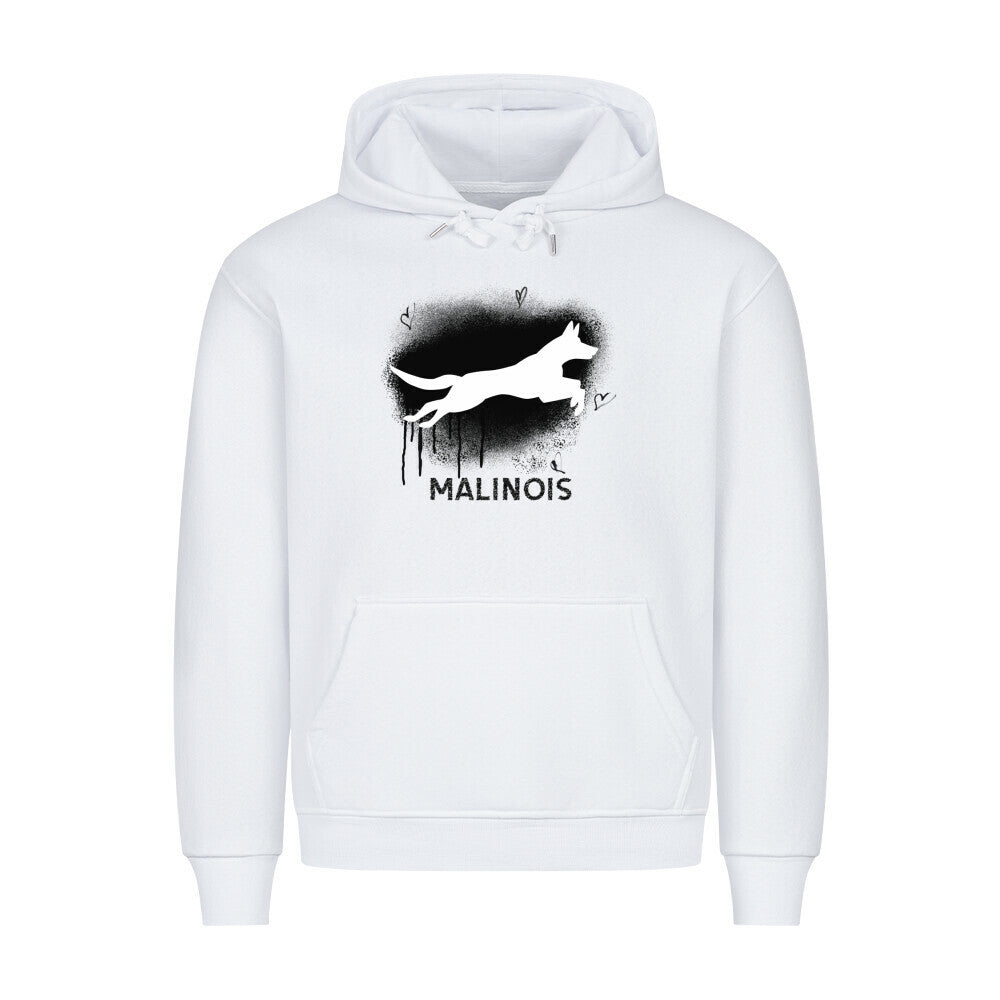 Premium Hoodie "Malinois - Brush" Weiß – hunde-shirt.de