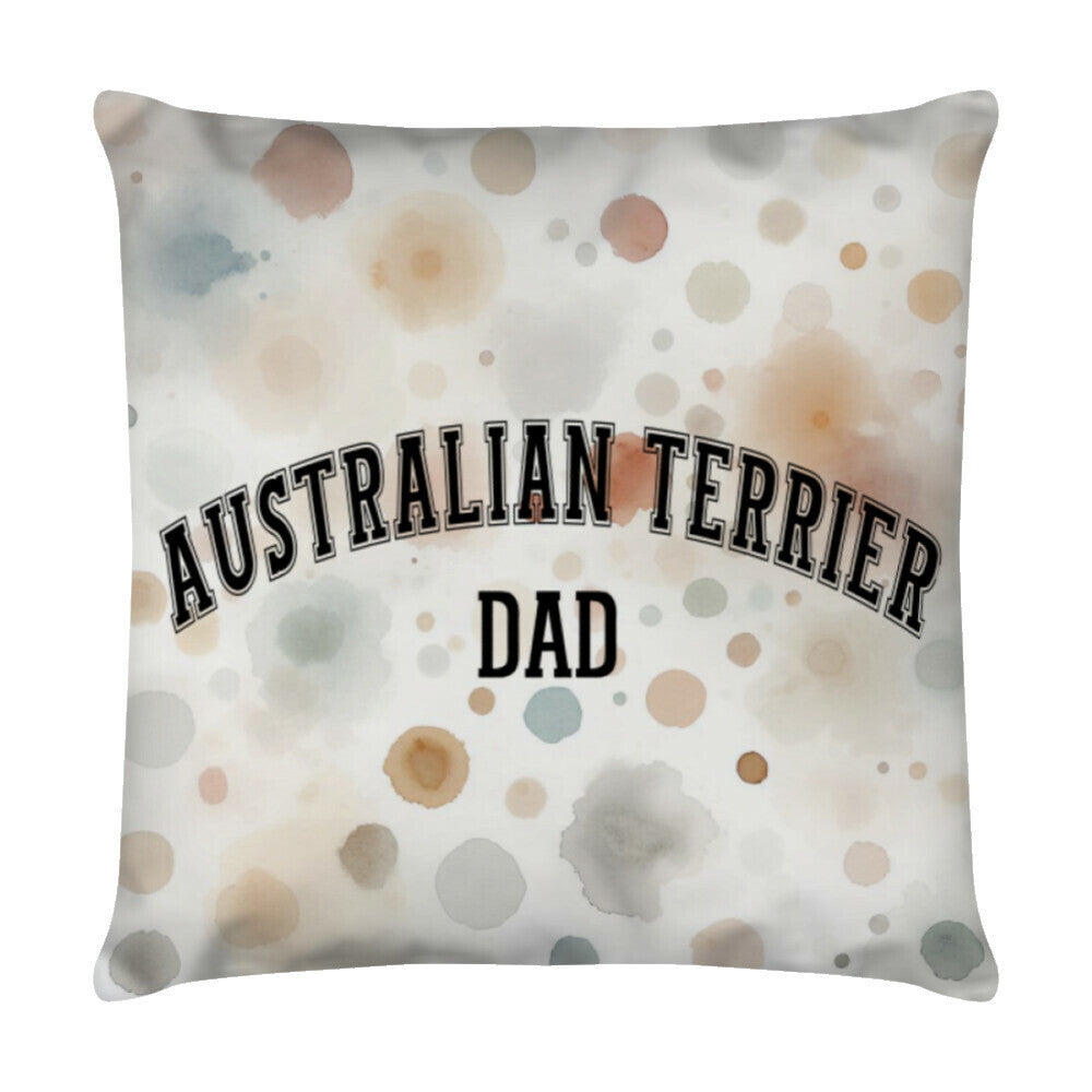 Kissen "Australian Terrier - DAD" Weiß – hunde-shirt.de