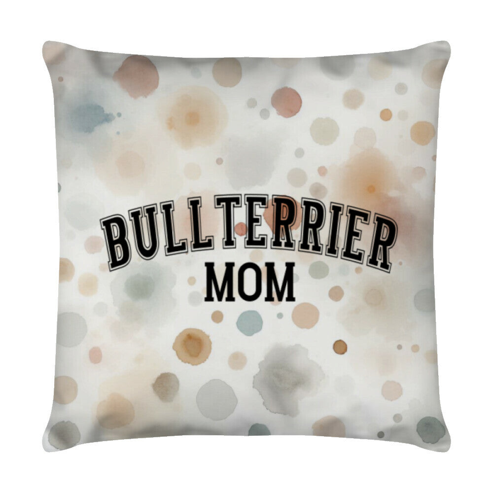Kissen "Bullterrier - MOM" Weiß – hunde-shirt.de