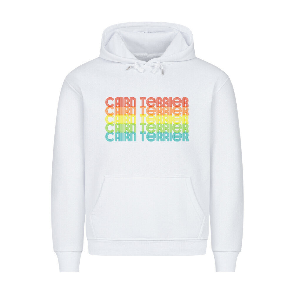 Premium Hoodie "Cairn Terrier - RETRO" Weiß – hunde-shirt.de
