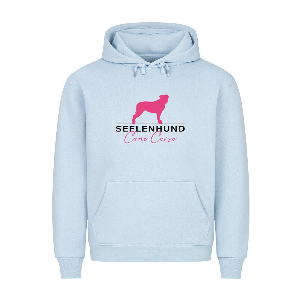 Premium Hoodie "Cane Corso - Seelenhund II" Babyblau – hunde-shirt.de