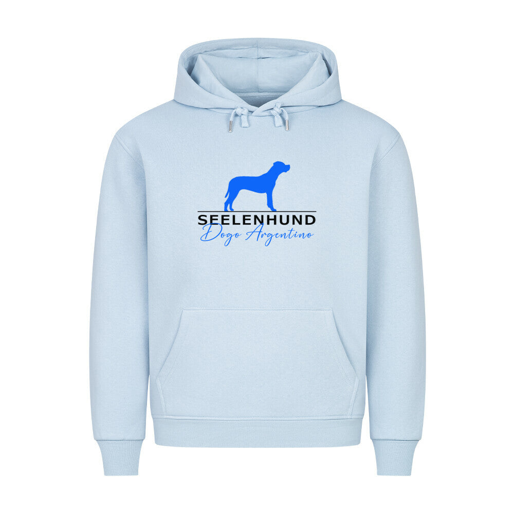 Premium Hoodie "Dogo Argentino - Seelenhund" Babyblau – hunde-shirt.de