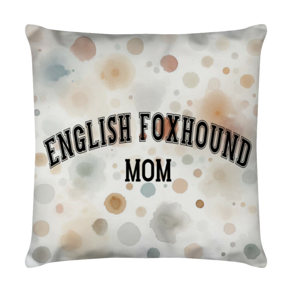 Kissen "English Foxhound - MOM" Weiß – hunde-shirt.de