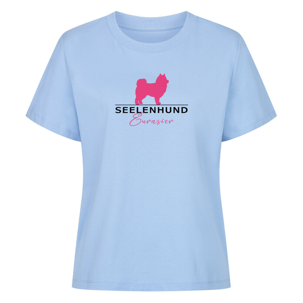 Premium Damen-Shirt "Eurasier - Seelenhund" Sky Blue – hunde-shirt.de