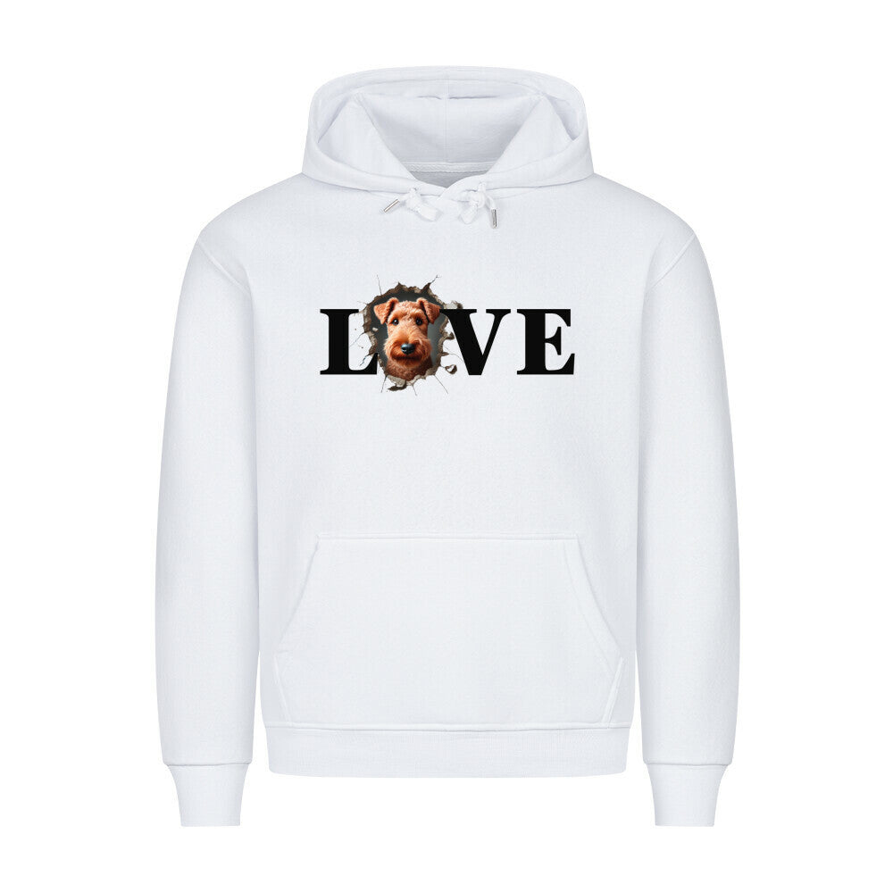 Premium Hoodie "Irish Terrier - LOVE" Weiß – hunde-shirt.de