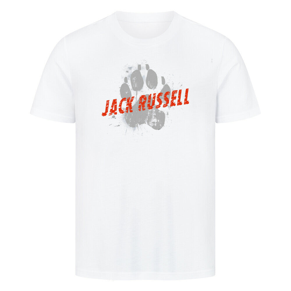 Premium T-Shirt "Jack Russell - PAW" Weiß – hunde-shirt.de