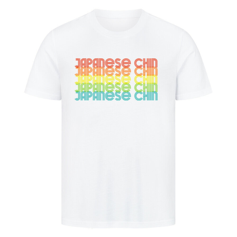 Premium T-Shirt "Japanese Chin - RETRO" Weiß – hunde-shirt.de