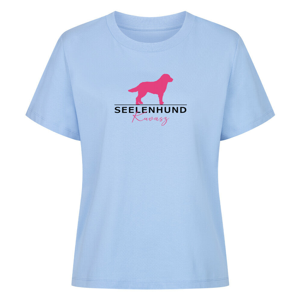 Premium Damen-Shirt "Kuvasz - Seelenhund" Sky Blue – hunde-shirt.de