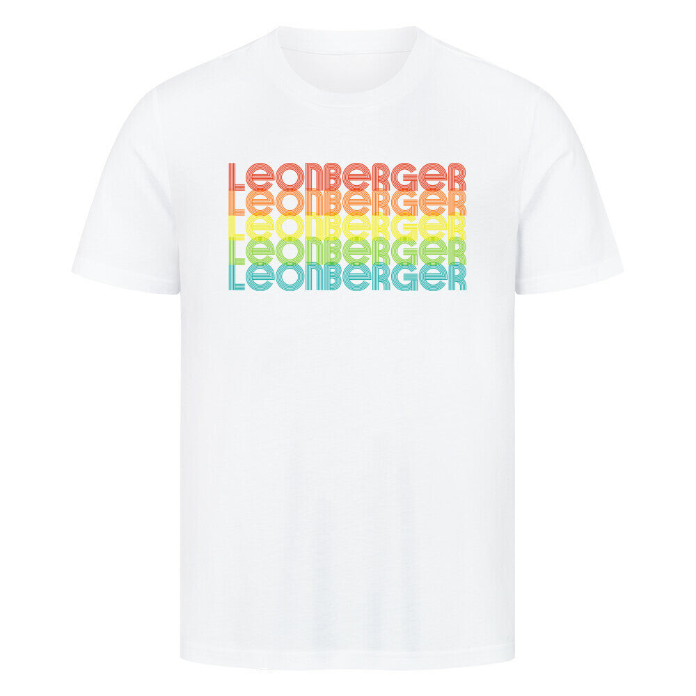 Premium T-Shirt "Leonberger - RETRO" Weiß – hunde-shirt.de