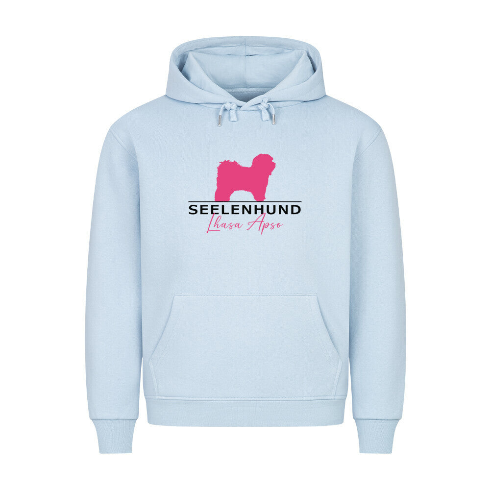 Premium Hoodie "Lhasa Apso - Seelenhund" Babyblau – hunde-shirt.de