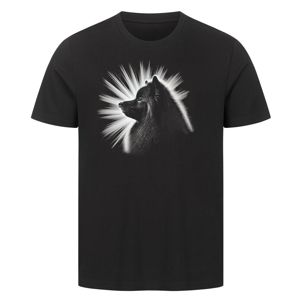 Premium T-Shirt "Mittelspitz - Shine" Schwarz – hunde-shirt.de