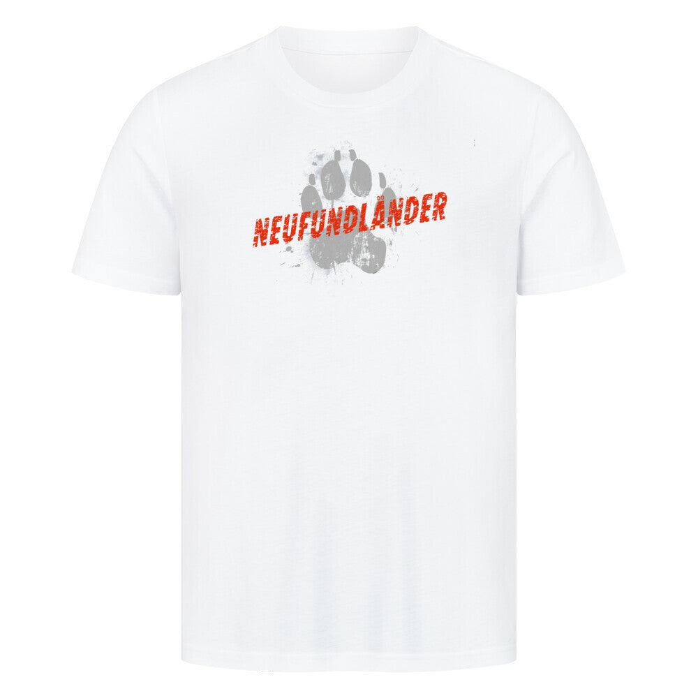 Premium T-Shirt "Neufundländer - PAW" Weiß – hunde-shirt.de
