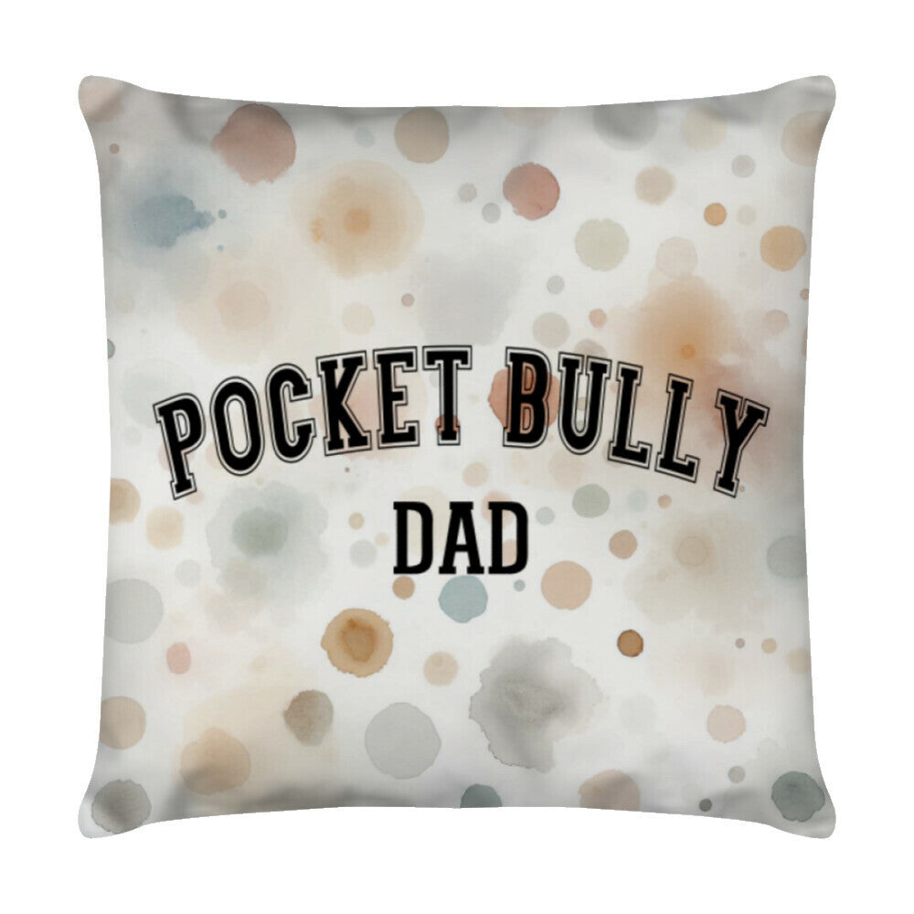 Kissen "Pocket Bully - DAD" Weiß – hunde-shirt.de