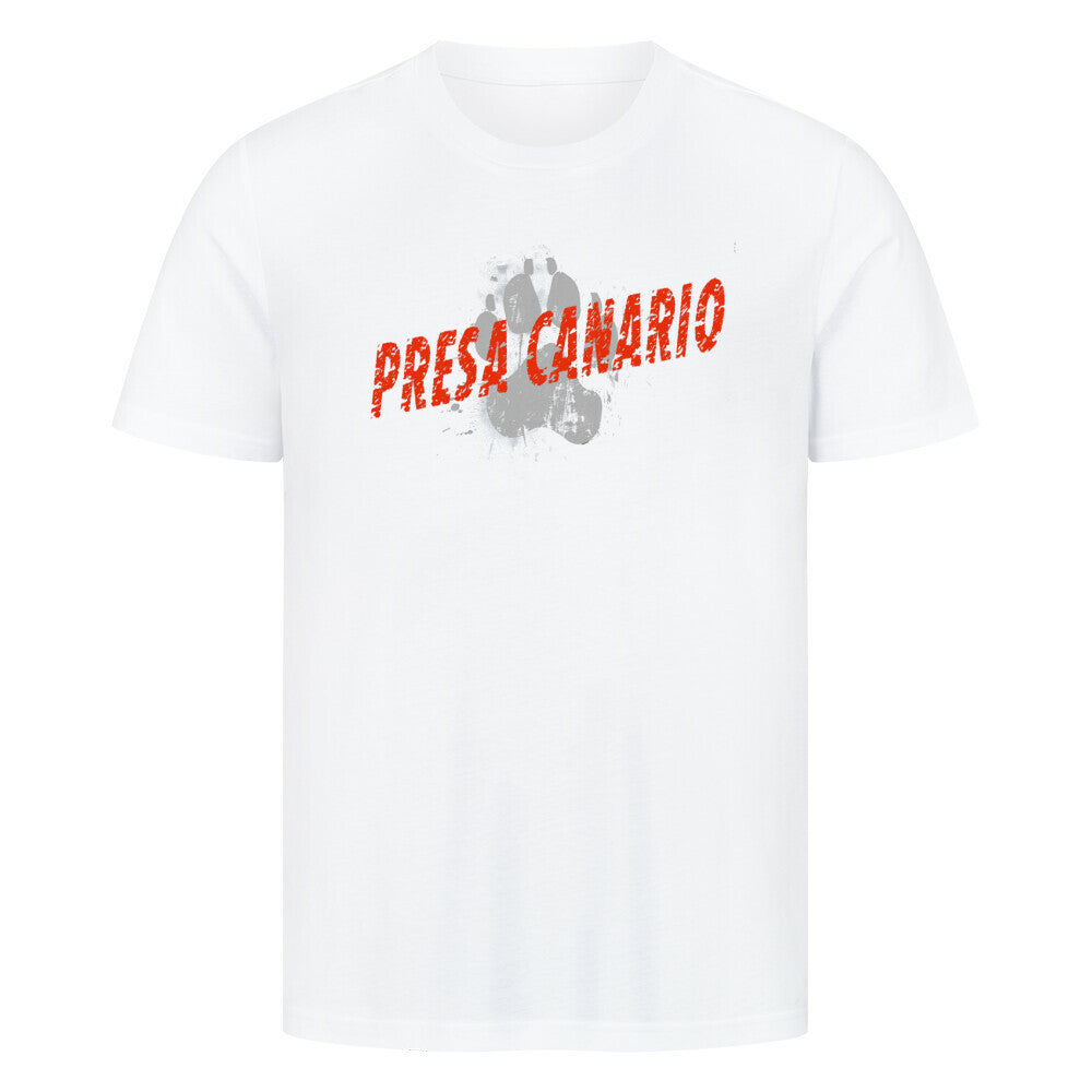 Premium T-Shirt "Presa Canario - PAW" Weiß – hunde-shirt.de