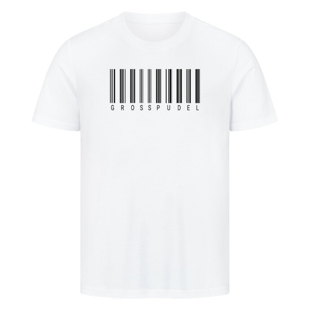 Premium T-Shirt "Großpudel - CODE" Weiß – hunde-shirt.de