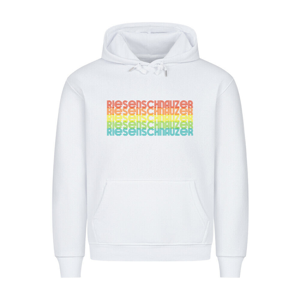 Premium Hoodie "Riesenschnauzer - RETRO" Weiß – hunde-shirt.de