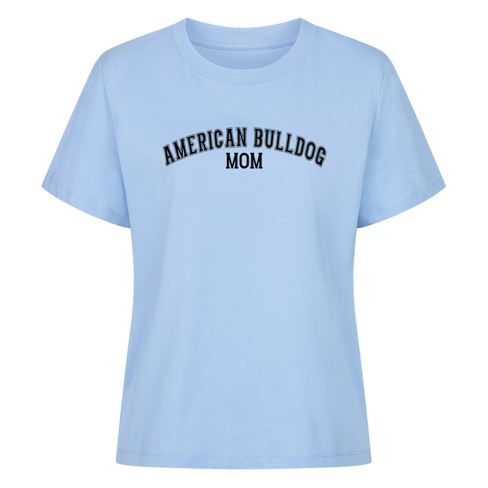 Premium Damen-Shirt "American Bulldog - MOM" Sky Blue – hunde-shirt.de