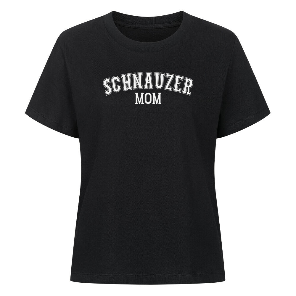 Premium Damen-Shirt "Schnauzer - MOM" Schwarz – hunde-shirt.de
