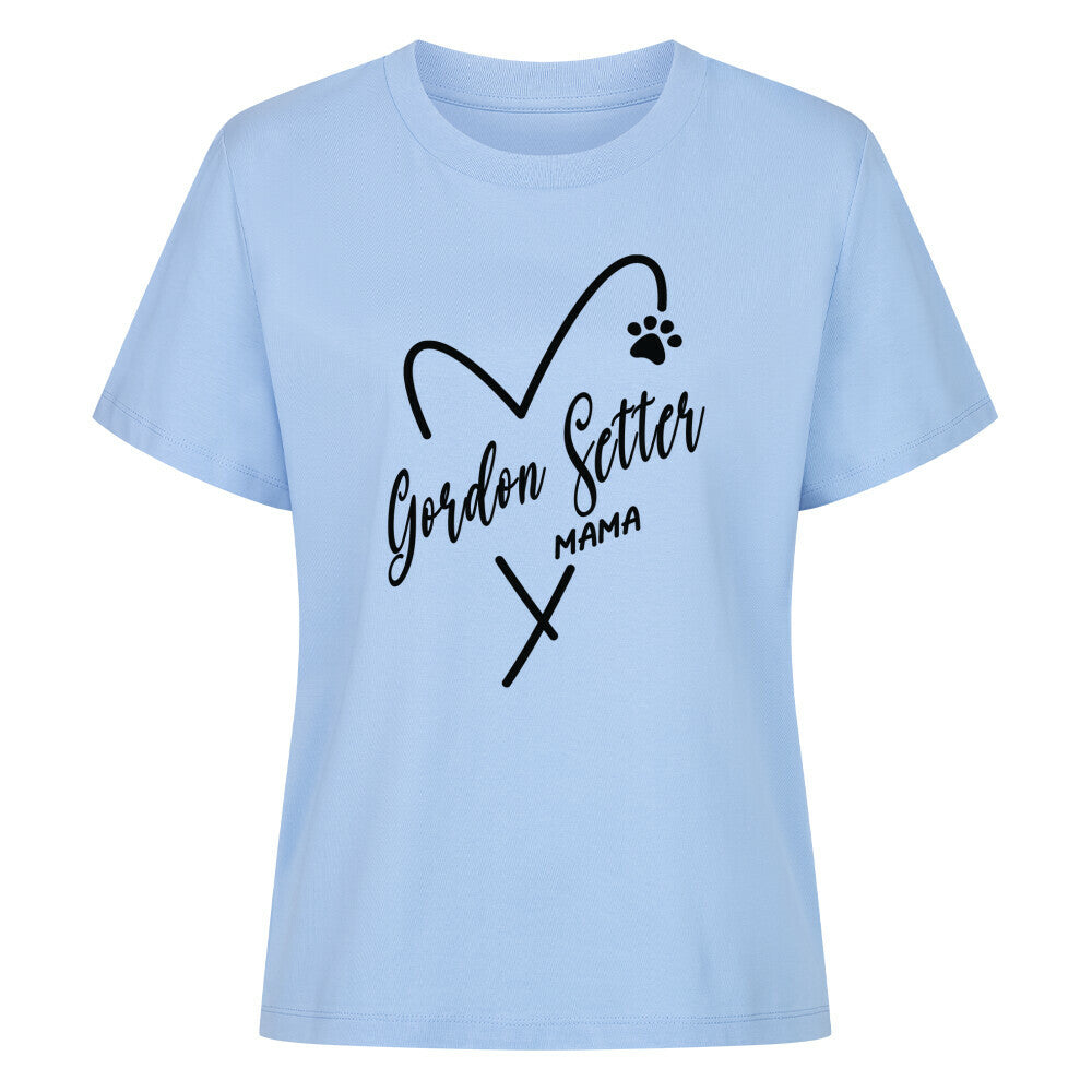 Premium Damen-Shirt "Gordon Setter - Mama" Sky Blue – hunde-shirt.de