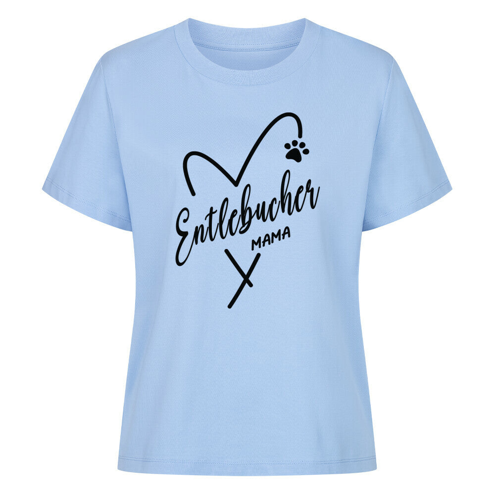 Premium Damen-Shirt "Entlebucher - Mama" Sky Blue – hunde-shirt.de