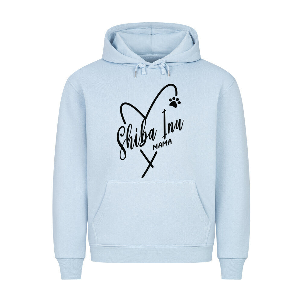 Premium Hoodie "Shiba Inu - Mama" Babyblau – hunde-shirt.de