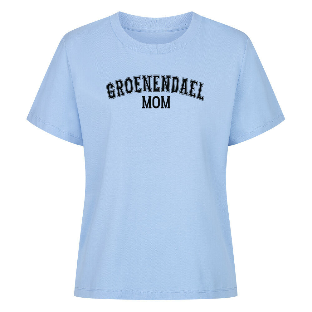 Premium Damen-Shirt "Groenendael - MOM" Sky Blue – hunde-shirt.de