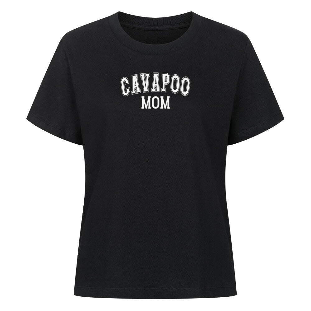 Premium Damen-Shirt "Cavapoo - MOM" Schwarz – hunde-shirt.de